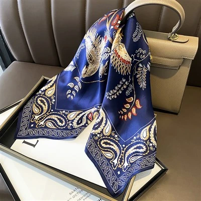 Fleur de cajou personnalisée 70 Foulard en soie Femme Foulard carré moyen